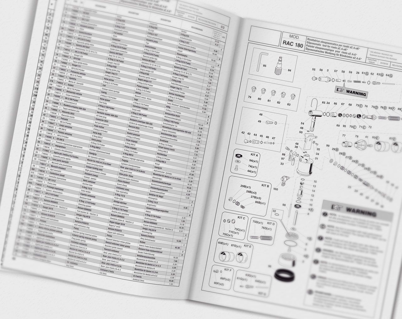 Cataloghi Ricambi - Studio Agharti -Bologna