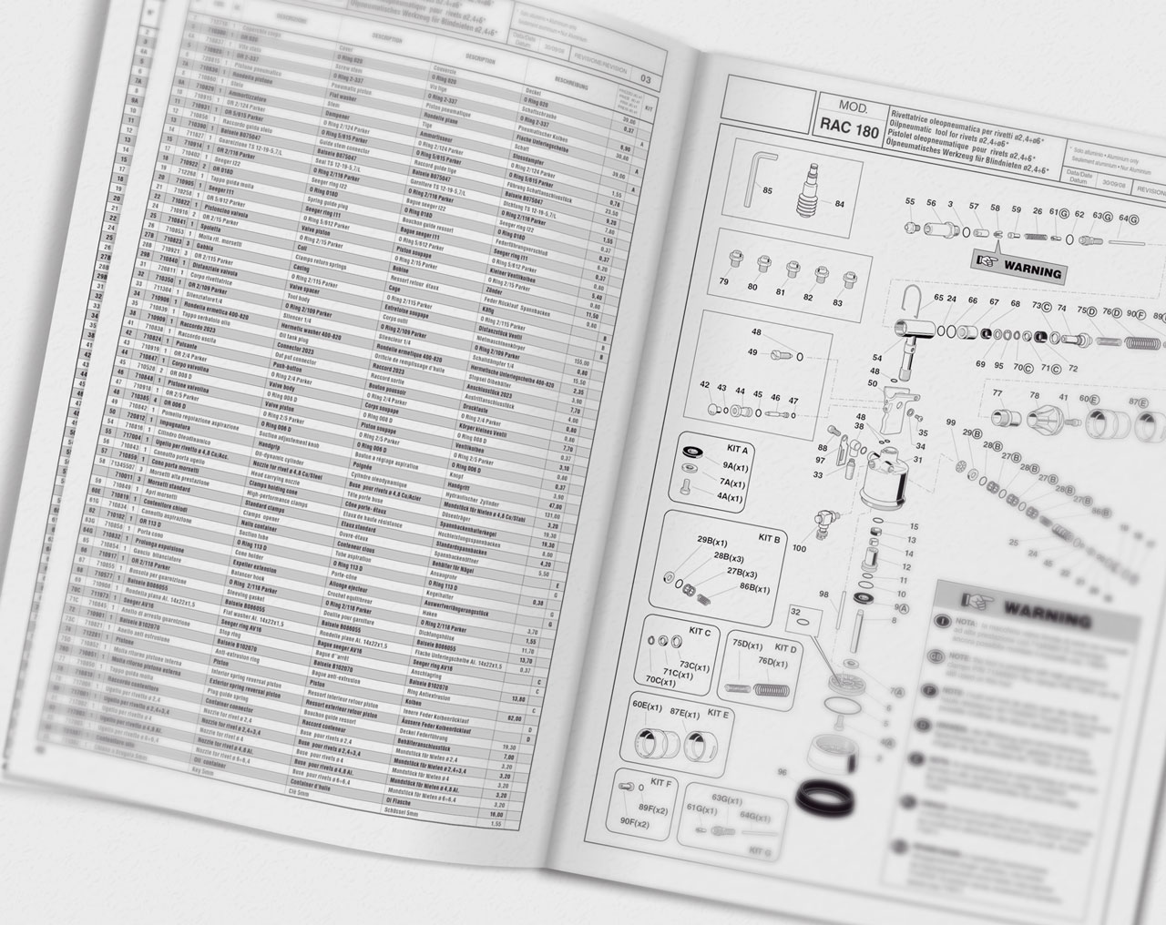 Cataloghi Ricambi - Studio Agharti -Bologna
